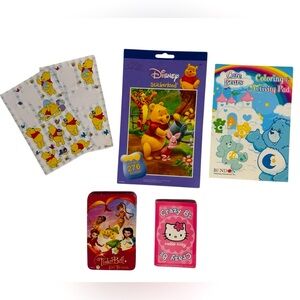 Kids entertainment including stickers coloring activity pad go fish & crazy 8s